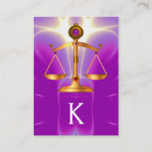 GOLD-SKALA MIT GEM STONES-MONOGRAM VISITENKARTE (Rückseite)