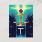 GOLD-SKALA MIT GEM STONES-MONOGRAM VISITENKARTE (Rückseite)