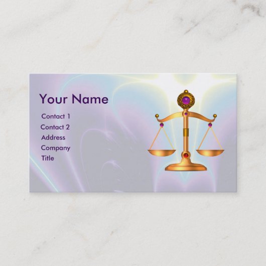 GOLD-SKALA MIT GEM STONES-MONOGRAM VISITENKARTE (Vorderseite)