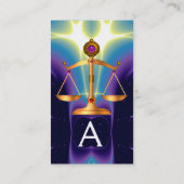 GOLD-SKALA MIT GEM STONES-MONOGRAM VISITENKARTE (Rückseite)