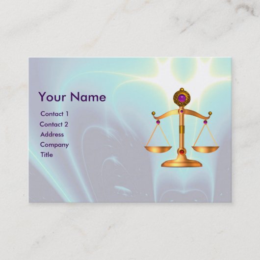 GOLD-SKALA MIT GEM STONES-MONOGRAM VISITENKARTE (Vorderseite)