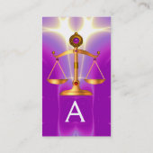 GOLD-SKALA MIT GEM STONES-MONOGRAM VISITENKARTE (Rückseite)