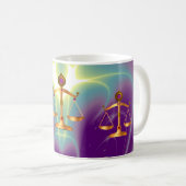 GOLD-SKALEN MIT GEM STONES, Justiz-Symbol Kaffeetasse (VorderseiteRechts)