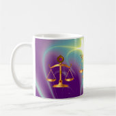 GOLD-SKALEN MIT GEM STONES, Justiz-Symbol Kaffeetasse (Links)