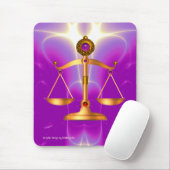 GOLD-SKALEN MIT GEM STONES, Justiz-Symbol Mousepad (Mit Mouse)