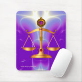 GOLD-SKALEN MIT GEM STONES, Justiz-Symbol Mousepad (Mit Mouse)