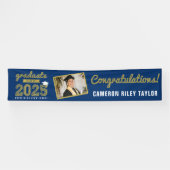 Gold Sketch 2025 Eine Foto Moderne Graduation Part Banner (Horizontal)