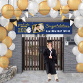 Gold Sketch 2025 Eine Foto Moderne Graduation Part Banner
