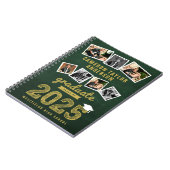 Gold Sketch 2025 Grad 7 Foto Collage Abschluss Notizblock (Linke Seite)