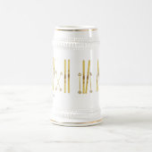 Gold Skis Poles | Vintage SkiIllustration Bierglas (Mittel)