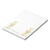 Gold Skis Poles | Vintage SkiIllustration Notizblock (Rotiert)