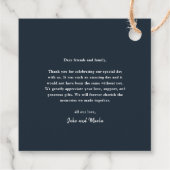 Gold-Skript dank moderner minimaler Geschenkanhänger (Rückseite)