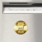 GOLD SKULL & CROSSBONES MAGNET (In Situ (Geschirrspüler))