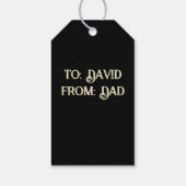 Gold Skull-Geschenkmarke Geschenkanhänger (Rückseite)