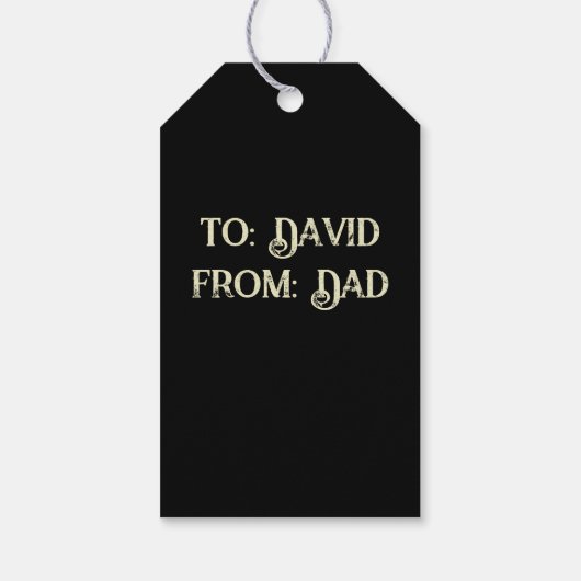 Gold Skull-Geschenkmarke Geschenkanhänger (Rückseite)