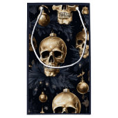 Gold Skull Gift Bag (Marine) Kleine Geschenktüte (Rückseite)