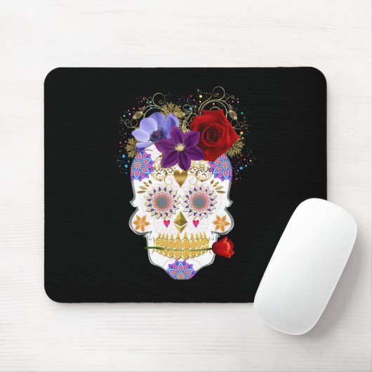 Gold Skull Mouse Pad Mousepad (Mit Mouse)