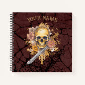 Gold Skull-Notebook Notizblock (Vorderseite)
