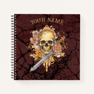 Gold Skull-Notebook Notizblock