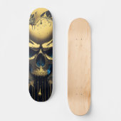 Gold Skull - Numb Skulls Design #1 Skateboard (Vorderseite)