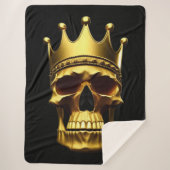 Gold Skull Sherpa Blanket Sherpadecke (Vorderseite)