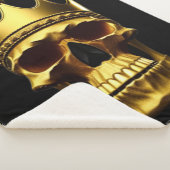 Gold Skull Sherpa Blanket Sherpadecke (3/4)