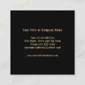 Gold Skull Tattoo Artist Business Card Quadratische Visitenkarte (Rückseite)