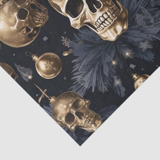 Gold Skull Tissue Paper Seidenpapier (Ausschnitt)