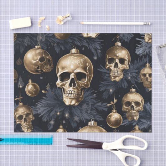 Gold Skull Tissue Paper Seidenpapier (Handwerk)