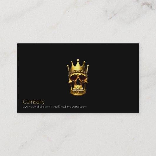 Gold Skull-Visitenkarte Visitenkarte (Vorderseite)