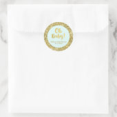 Gold Sky Blue Baby Dusche Oh Baby Fevor Sticker (Tasche)