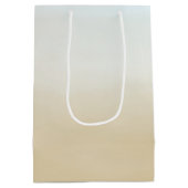 Gold Sky Blue Ombre Wasserfarbe Mittlere Geschenktüte (Rückseite)