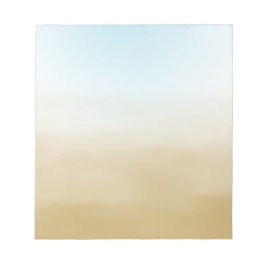 Gold Sky Blue Ombre Watercolor Notizblock