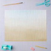 Gold Sky Blue Ombre Watercolor Seidenpapier (Basteln)