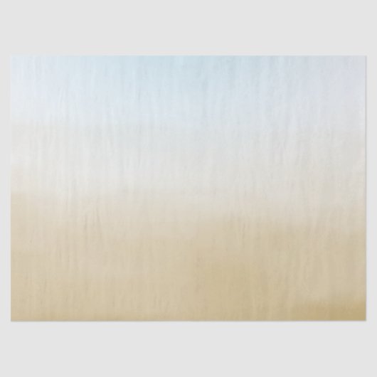 Gold Sky Blue Ombre Watercolor Seidenpapier (Vorderseite)