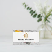 Gold Sky Scraper Gebäude | Blueprints Visitenkarte (Stehend Vorderseite)