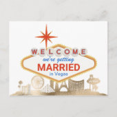 Gold Skyline Las Vegas Wedding Speichern Sie das D Postkarte (Vorderseite)