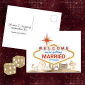 Gold Skyline Las Vegas Wedding Speichern Sie das D Postkarte