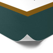 Gold-Smaragd-Winterhochzeit-Sitzplan Poster (Ecke)