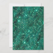 Gold Smarald Diamond gearbeitete Folie 40. Geburts Einladung (Rückseite)