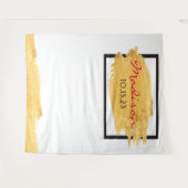 GOLD SMEAR Geburtstag Foto-Op Hintergrund Wandteppich (Vorderseite (Horizontal))