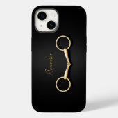 Gold Snaffle Bit Elegante Reittiere Personalisiert Case-Mate iPhone Hülle (Rückseite)