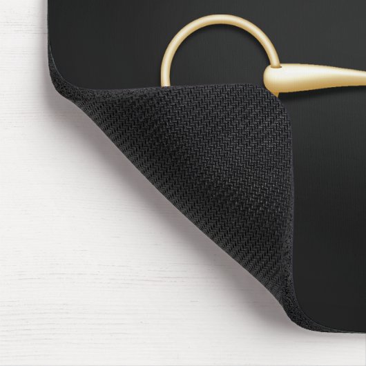 Gold Snaffle Bit Persoanlized Reittier Mousepad (Ecke)