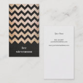 Gold Snake Skin Zig Zag Pattern Groove Visitenkarte (Vorne/Hinten)