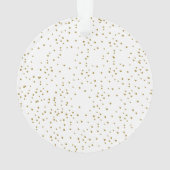 Gold Snow Circle Baby's First Christmas Foto Ornament (Rückseite)