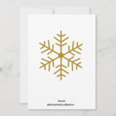 Gold Snow Dancer Feiertagskarte (Rückseite)