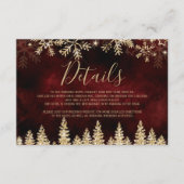 Gold snow pine red Christmas winter details Begleitkarte (Vorderseite)