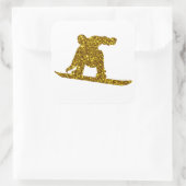 Gold Snowboard Sticker (Tasche)