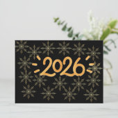 Gold Snowflake 2026 Corporate & Graduation Party I Einladung (Stehend Vorderseite)