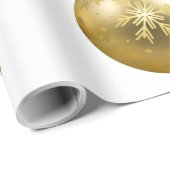 Gold Snowflake Bauble Ornament Geschenkpapier (Rolleneckpunkt)